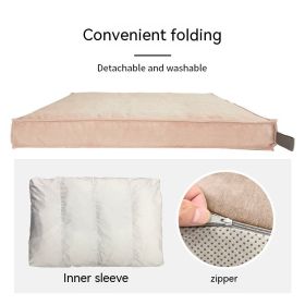 Small And Medium-sized Dogs Bed Removable And Washable Border Shepherd Kennel Four Seasons Universal Sleeping Sofa Pet (Option: XL-Light pink wash)