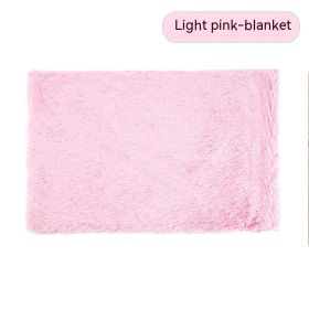 Pet Blanket Dog Bed Cat Winter Thermal Blanket (Option: Light Pink Blanket-XL)